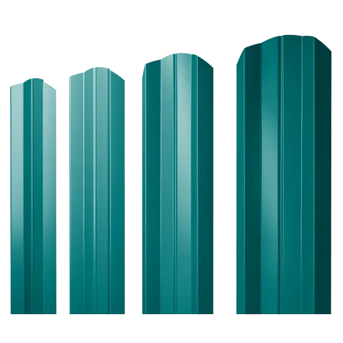 Штакетник М-образный А фигурный 0,45 PE RAL 5021 водная синь