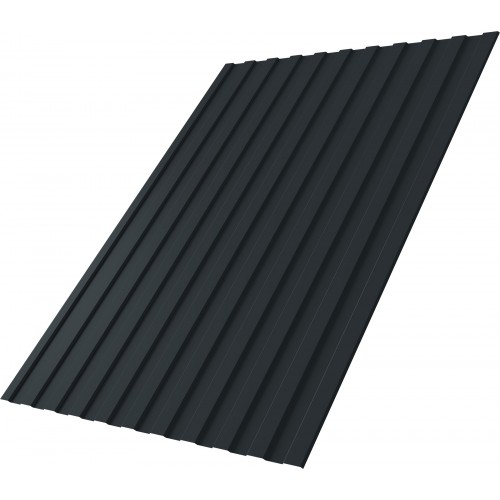 Профнастил С8A v01 Grand Line 0,5 PurLite Matt с пленкой RAL 7016 антрацитово-серый