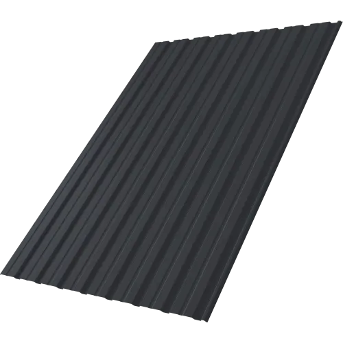 Профнастил С10R Grand Line 0,45 ПЭ матовый RAL 7024 мокрый асфальт