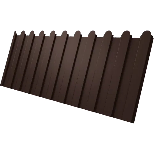 Профнастил С8A в02 фигурный Grand Line 0,45 ПЭ матовый RAL 8017 шоколад