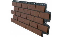 Фасадная панель Grand Line Состаренный кирпич Design Plus корица с черным швом