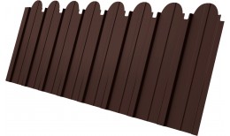 Профнастил C10A фигурный Grand Line 0,45 ПЭ слим RAL 8017 шоколад