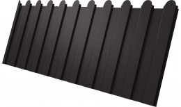 Профнастил С8A v02 фигурный Grand Line 0,4 PE-Matt-Double с пленкой RR 32 темно-коричневый