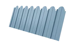 Профнастил C10A фигурный 0,45 Drap TX RAL 5024 пастельно-синий