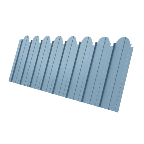 Профнастил C10A фигурный 0,45 Drap TX RAL 5024 пастельно-синий