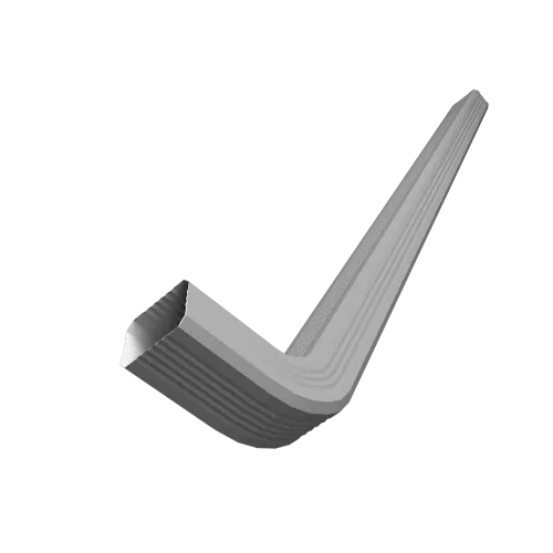 Труба гофрированная Vortex в2 76х102х3000мм с коленом RAL 9006 бело-алюминиевый