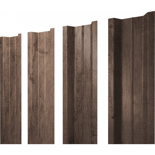 Штакетник П-образный В с прямым резом 0,45 Print Premium Almond Wood Fresh