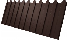 Профнастил С8A v02 фигурный Grand Line 0,4 PE-Matt-Double RAL 8017 шоколад