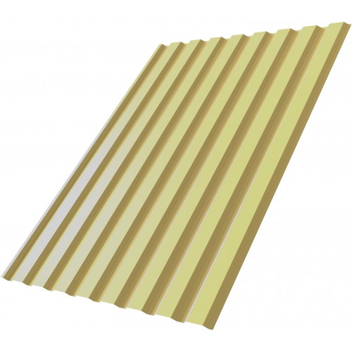 Профнастил С20A Grand Line 0,4 PE с пленкой RAL 1014 слоновая кость