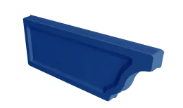 Заглушка желоба левая Vortex Проект 210мм RAL 5005 сигнальный синий