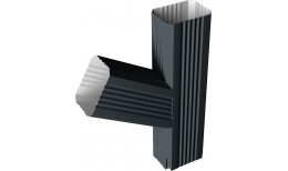 Тройник прямоугольный левый Vortex Lite Matt RAL 7016 антрацитово-серый