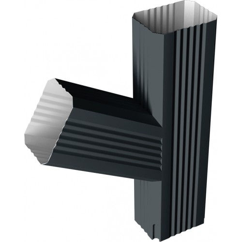 Тройник прямоугольный левый Vortex Lite Matt RAL 7016 антрацитово-серый