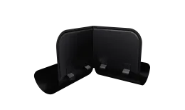 Ограничитель перелива угловой Grand Line 125/90 RAL 9005 черный