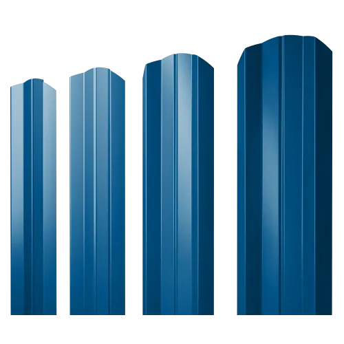 Штакетник М-образный А фигурный 0,5 Satin RAL 5005 сигнальный синий