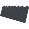 Профнастил С20B фигурный Grand Line 0,45 Drap-double TX RAL 7024 мокрый асфальт