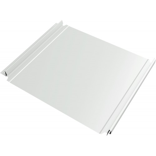 Кликфальц Double Pro Grand Line 0,45 Drap ТХ с пленкой на замках RAL 9003 сигнальный белый