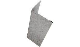 Нащельник (для калиток и ворот) 25х35 жалюзи Milan, Tokyo, Palermo 0,45 Print Elite с пленкой Snow Wood TwinColor (L2,5)