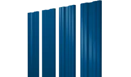 Штакетник Twin с прямым резом 0,5 Satin RAL 5005 сигнальный синий