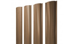 Штакетник Полукруглый Slim с прямым резом 0,45 Print Elite Honey Wood TwinColor