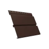 Софит металлический Квадро брус с перфорацией 0,45 Drap TX с пленкой RAL 8017 шоколад