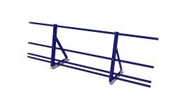 Ограждение кровельное со снегозадержателем на фальц 0,65х2м RAL 5002