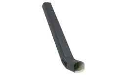 Труба прямоугольная с коленом Vortex 3м RAL 7024