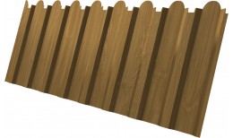 Профнастил С20B фигурный Grand Line 0,45 Print Elite Honey Wood TwinColor