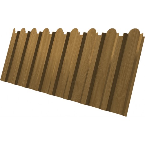 Профнастил С20B фигурный Grand Line 0,45 Print Elite Honey Wood TwinColor