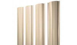 Штакетник Полукруглый Slim с прямым резом 0,5 Satin RAL 1015 светлая слоновая кость