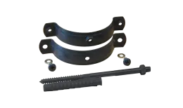 Хомут трубы GL PU 90 мм RAL 7024 мокрый асфальт с окрашенной шпилькой