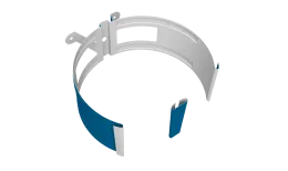 Крепление трубы круглой на дерево Vortex Проект 146мм RAL 5005 сигнальный синий