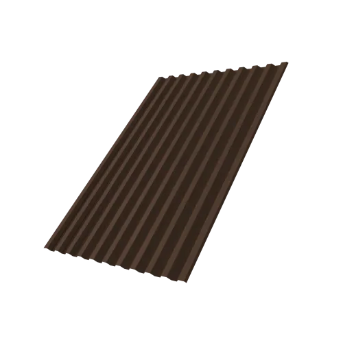 Профнастил С21R 0,45 PE lite с пленкой RAL 8017 шоколад