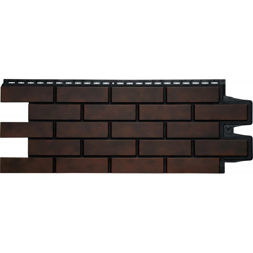 Фасадная панель Grand Line Клинкерный кирпич Design Plus кофе с с чёрным швом