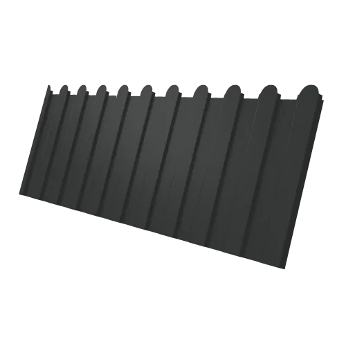 Профнастил С8A v02 фигурный Grand Line 0,45 PE RAL 7016 антрацитово-серый