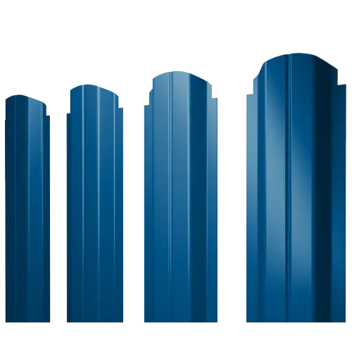 Штакетник П-образный А фигурный 0,5 PE RAL 5005 сигнальный синий