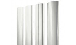 Штакетник Полукруглый Slim с прямым резом 0,4 PE RAL 9003 сигнальный белый