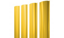 Штакетник Полукруглый Slim с прямым резом 0,45 PE RAL 1018 цинково-желтый