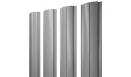 Штакетник Полукруглый Slim с прямым резом 0,45 PE RAL 7004 сигнальный серый