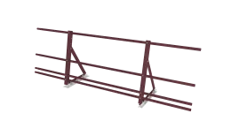 Ограждение кровельное со снегозадержателем на фальц Optima 0,65х2м RAL 3005