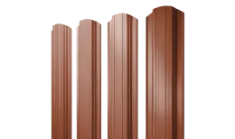 Штакетник Прямоугольный фигурный 0,45 PE RAL 8004 терракота