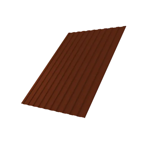 Профнастил С8A v02 Grand Line 0,45 PE с пленкой RAL 3009 оксидно-красный