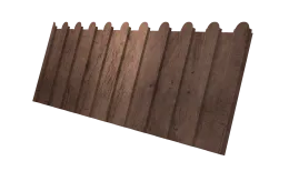 Профнастил С8A v02 фигурный Grand Line 0,45 Print Premium с пленкой Almond Wood Fresh