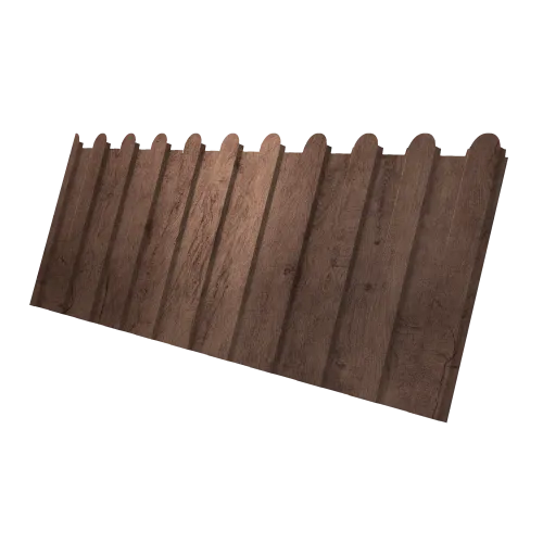 Профнастил С8A v02 фигурный Grand Line 0,45 Print Premium с пленкой Almond Wood Fresh