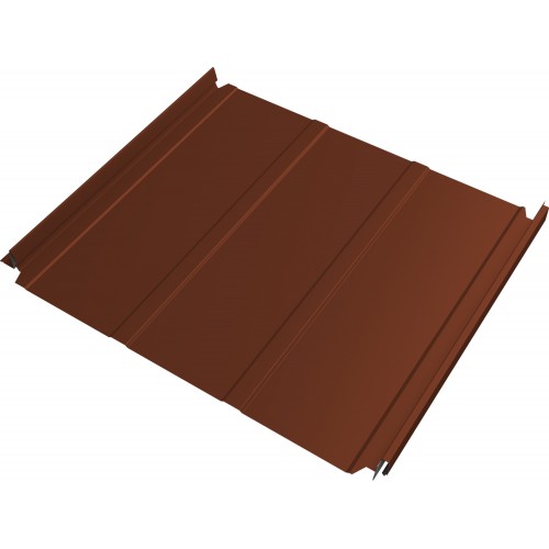 Кликфальц Double Pro Line Grand Line 0,45 Drap ТХ с пленкой на замках RAL 8004 терракота