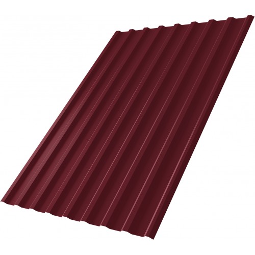 Профнастил С20R Grand Line 0,7 ПЭ слим RAL 3005 красное вино