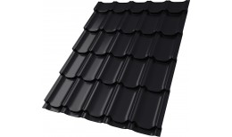 Металлочерепица квинта плюс 0,5 Satin Matt TX RAL 9005 черный