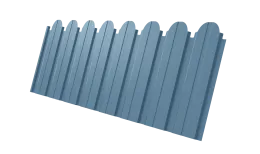 Профнастил C10B фигурный 0,45 Drap TX RAL 5024 пастельно-синий