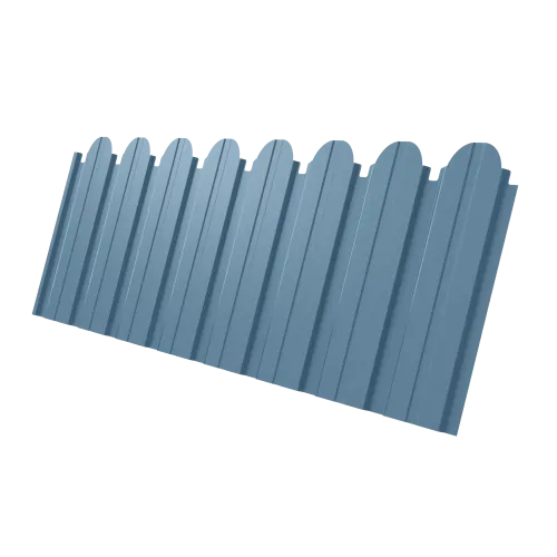 Профнастил C10B фигурный 0,45 Drap TX RAL 5024 пастельно-синий