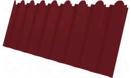 Профнастил С20B фигурный Grand Line 0,45 Drap RAL 3005 красное вино