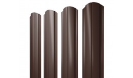 Штакетник Полукруглый Slim фигурный 0,45 PE RAL 8017 шоколад